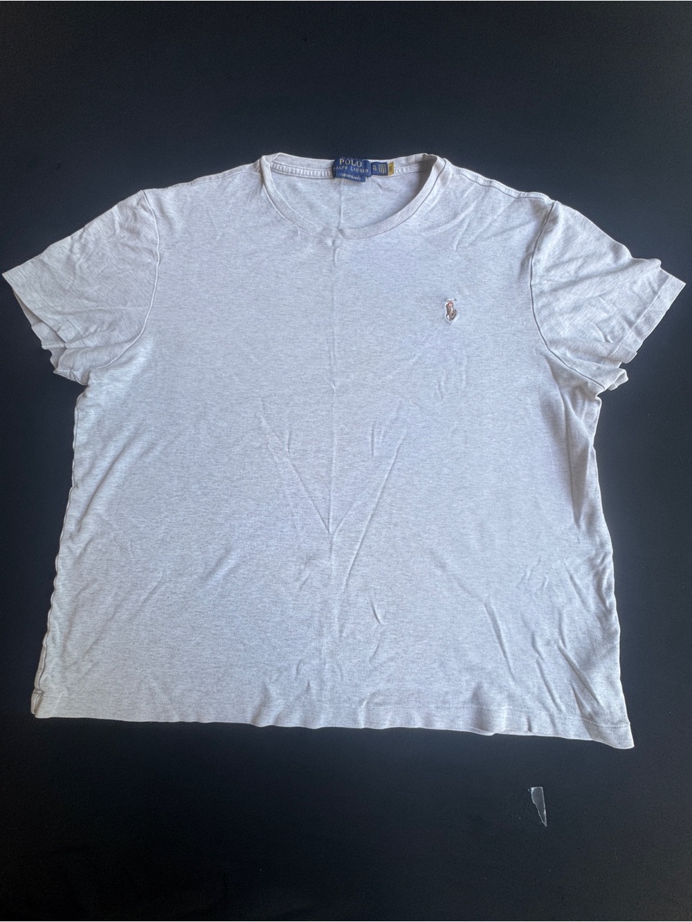 Ralph Lauren Iconic logo Polo Tee shirt tan size XL Men's